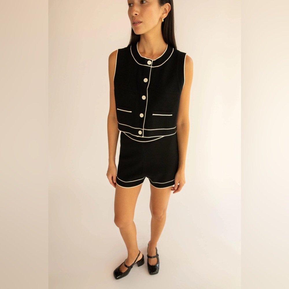 Oak + Fort Button Up Sweater Vest